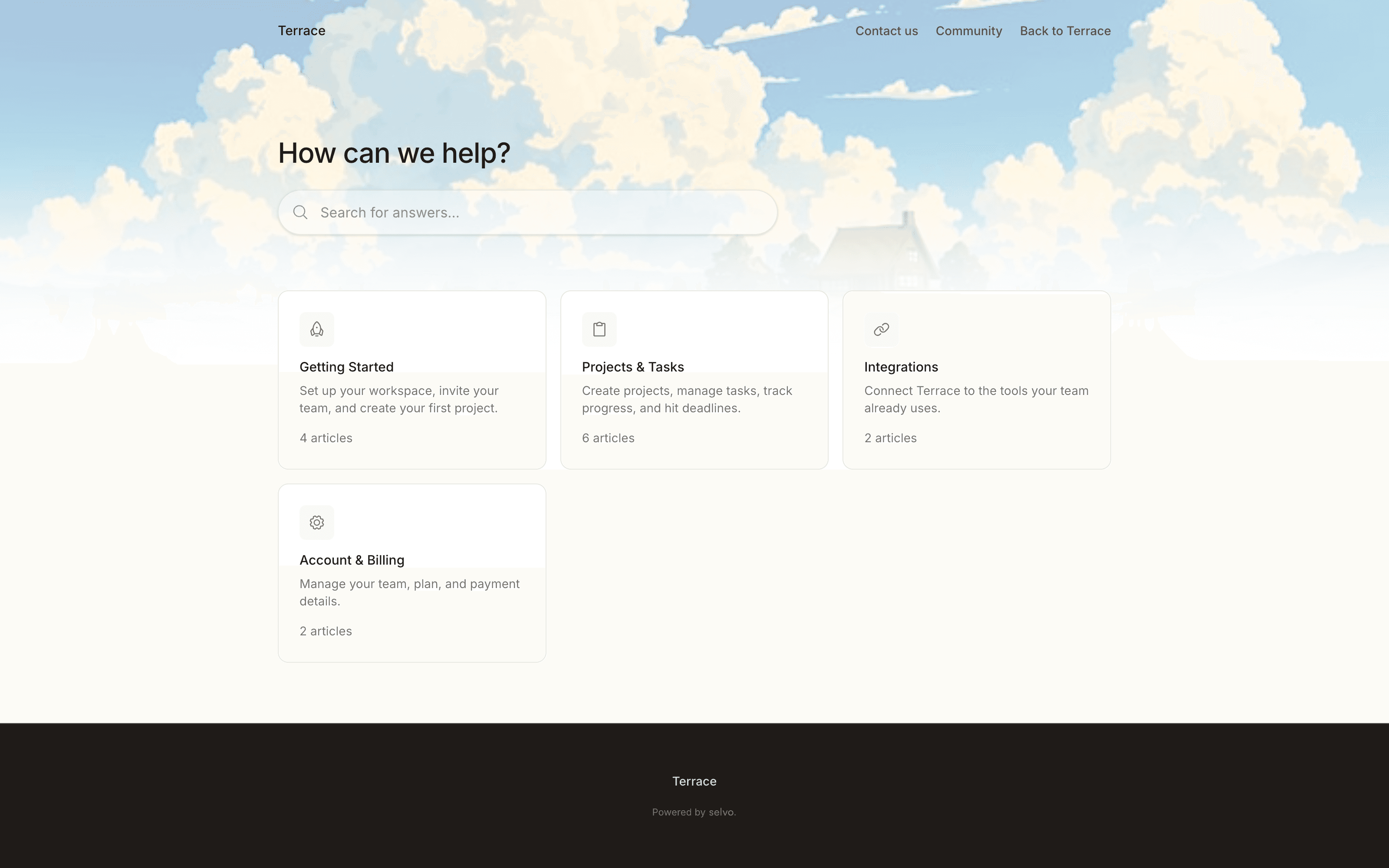 Help center with custom domain